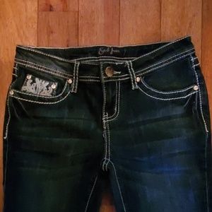 Embellished jeans like new